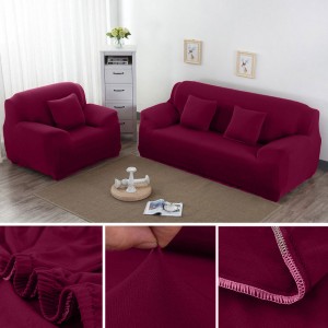 Magenta Jersey Fitted  Sofa Cover Set | Comfortable Couch Cover